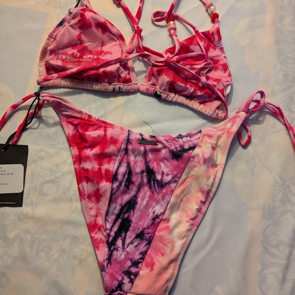 Pink and Purple Tie-Dye Bikini Set